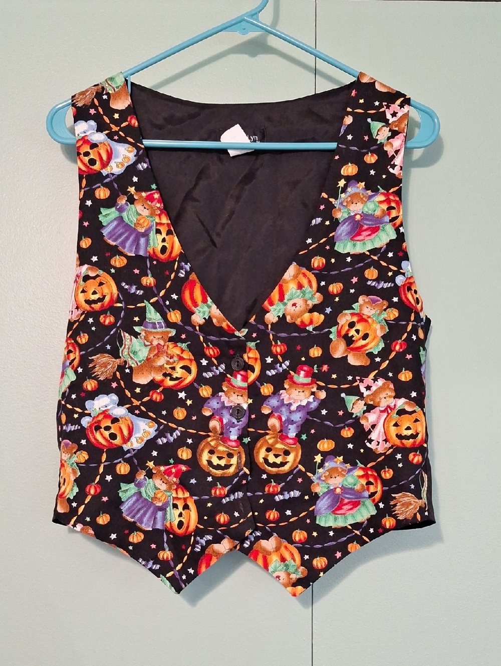 Vintage Robyn Lyn Halloween Bear Dress Vest Size Small Medium
